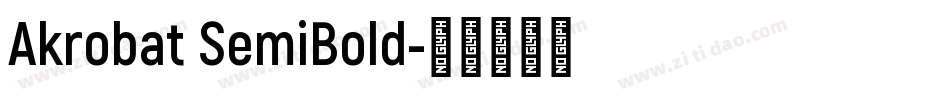 Akrobat SemiBold字体转换